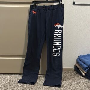 Victoria's Secret PINK Broncos Sweatpants - Navy and Orange